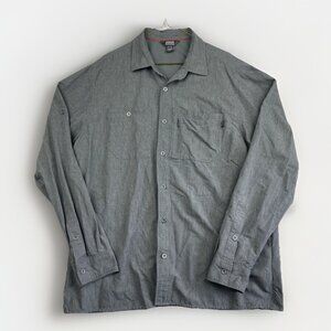 Outdoor Research Shirt Mens XL Gray Light Button Up Long Sleeve Hiking Outdoor